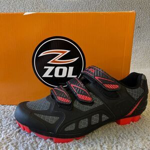 Zol Predator Cycling Shoes Men US 7 EUR 39 Plus Black MTB Mountain Bike Indoor